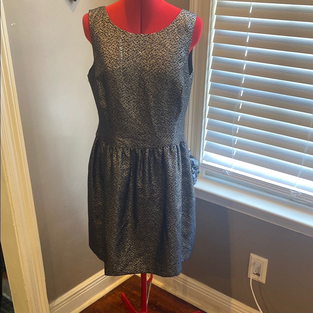Ivanka Trump Gray Sleeveless Crew Neck Sundress